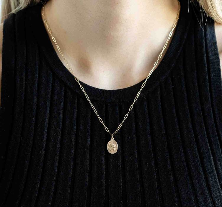 Oliver Cabell femmes St. collier Christophe 4D0P433 accessoires or