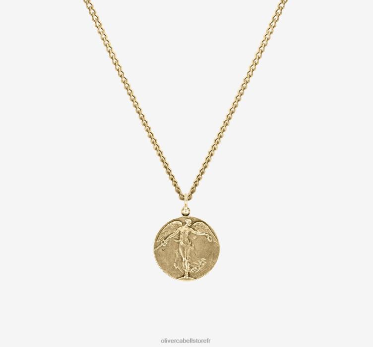 Oliver Cabell Hommes collier pendentif ange de miséricorde 4D0P237 accessoires or