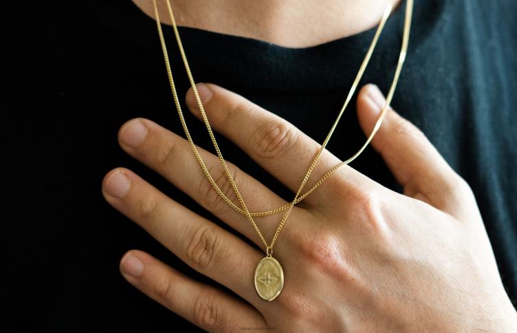 Oliver Cabell Hommes collier pendentif colombe 4D0P209 accessoires or