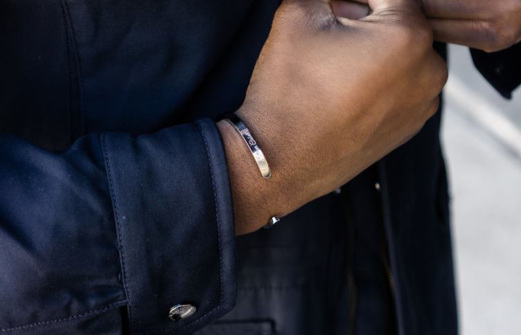 Oliver Cabell Hommes Alan manchette 4D0P217 accessoires argent