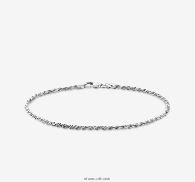 Oliver Cabell Hommes Bracelet chaîne corde 2 mm 4D0P229 accessoires argent