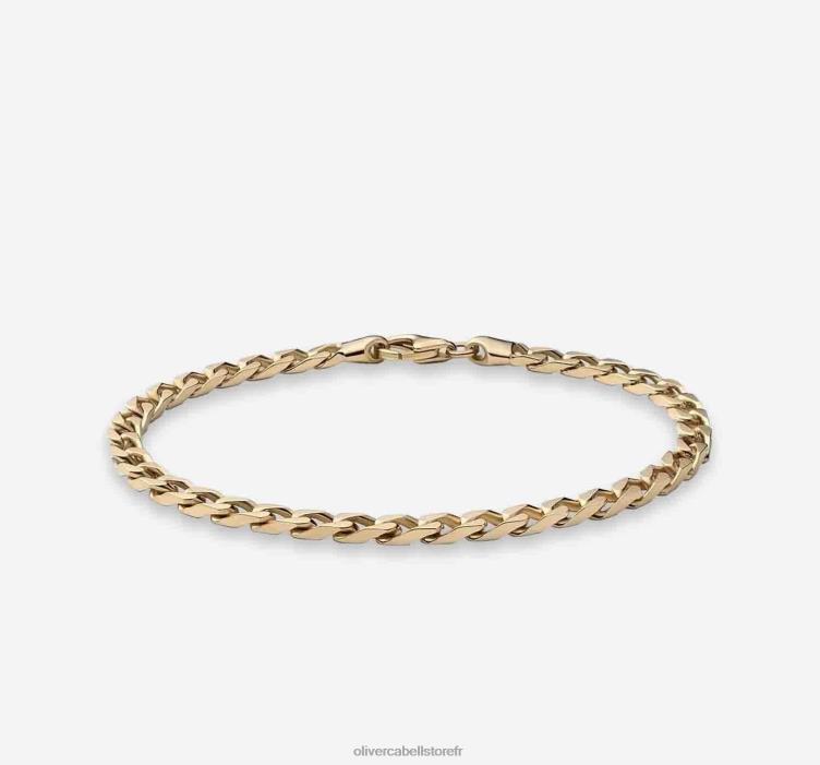 Oliver Cabell Hommes Bracelet chaîne cubaine 4 mm 4D0P226 accessoires or