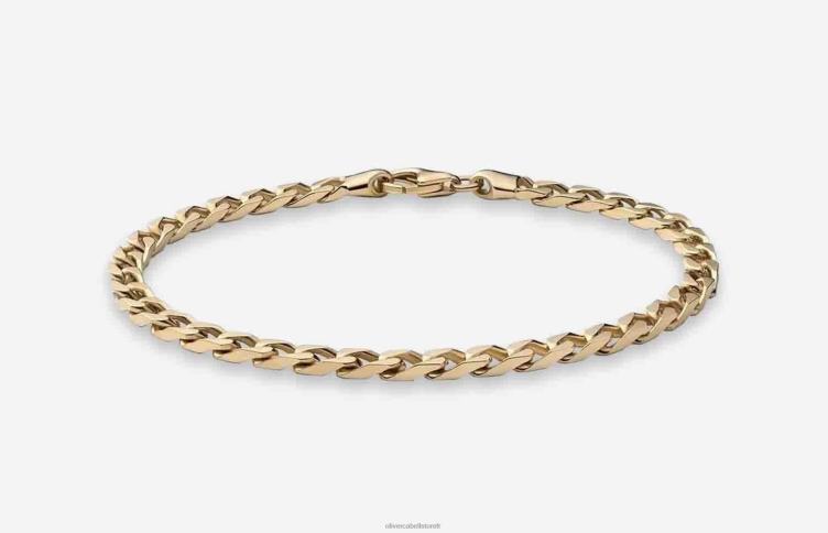 Oliver Cabell Hommes Bracelet chaîne cubaine 4 mm 4D0P226 accessoires or