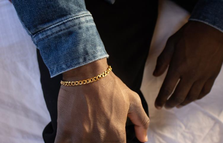 Oliver Cabell Hommes Bracelet chaîne cubaine 4 mm 4D0P226 accessoires or