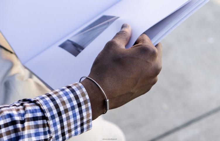 Oliver Cabell Hommes bracelet câble michael 4D0P198 accessoires argent