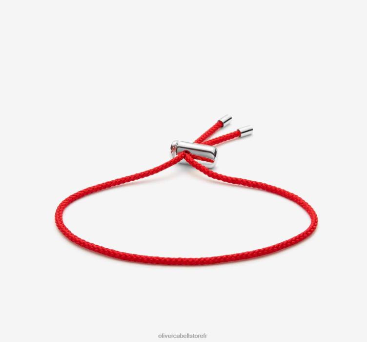 Oliver Cabell Hommes bracelet cordon cameron 4D0P205 accessoires rouge/argent