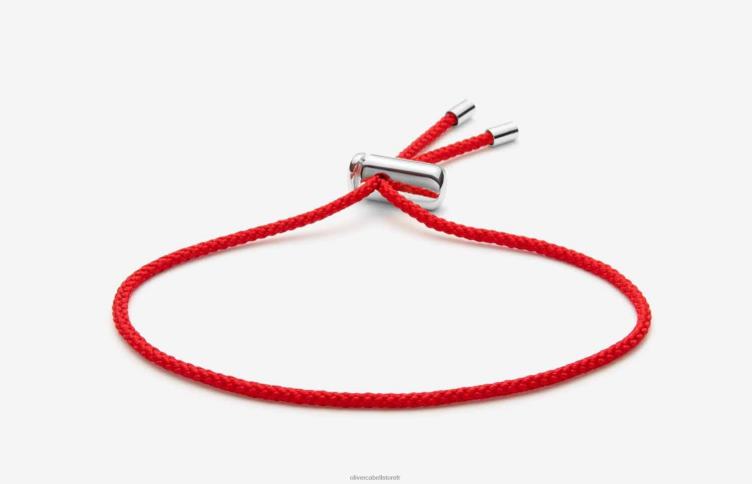Oliver Cabell Hommes bracelet cordon cameron 4D0P205 accessoires rouge/argent