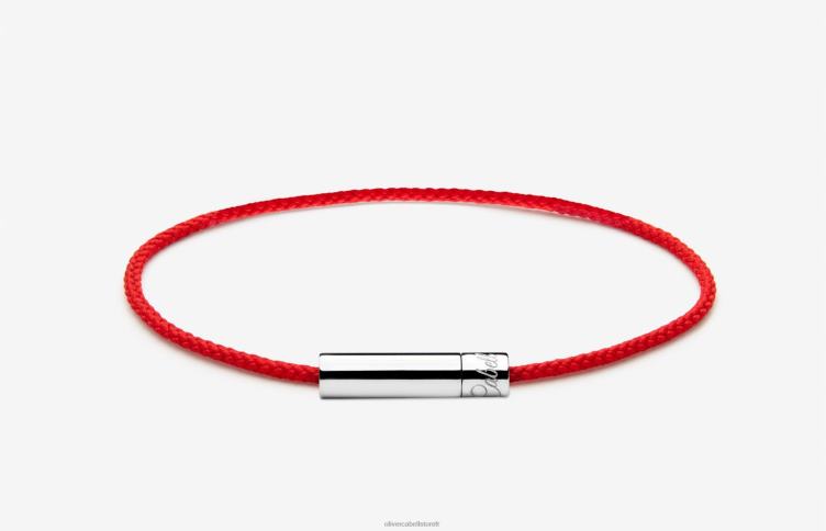 Oliver Cabell Hommes bracelet cordon fougère 4D0P203 accessoires rouge