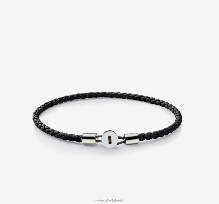 Oliver Cabell Hommes bracelet en cuir gordon 4D0P200 accessoires argent
