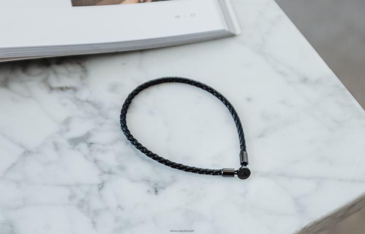 Oliver Cabell Hommes bracelet en cuir gordon 4D0P218 accessoires noir
