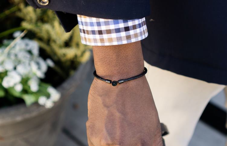 Oliver Cabell Hommes bracelet en cuir gordon 4D0P218 accessoires noir