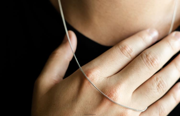 Oliver Cabell Hommes Chaîne cubaine de 1,4 mm 4D0P213 accessoires argent