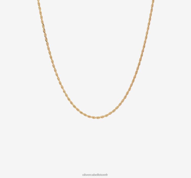 Oliver Cabell Hommes Chaîne de corde de 2 mm 4D0P214 accessoires or