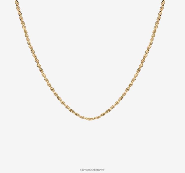 Oliver Cabell Hommes Chaîne de corde de 4 mm 4D0P230 accessoires or