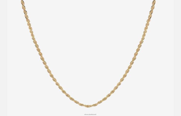 Oliver Cabell Hommes Chaîne de corde de 4 mm 4D0P230 accessoires or