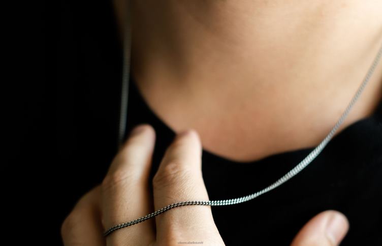 Oliver Cabell Hommes chaîne cubaine 2 mm 4D0P212 accessoires argent