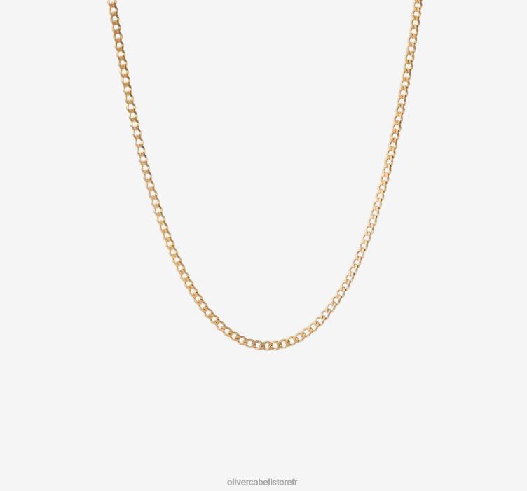 Oliver Cabell Hommes chaîne cubaine 3 mm 4D0P206 accessoires or
