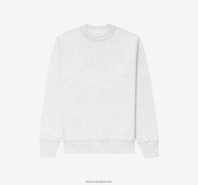Oliver Cabell Hommes sweat-shirt à col rond 4D0P255 vêtements gris chiné