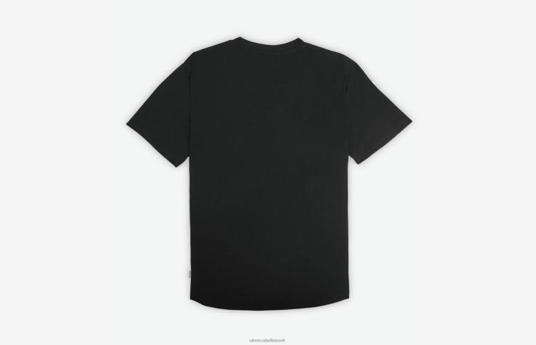 Oliver Cabell Hommes t-shirt à ourlet arrondi 4D0P246 vêtements noir