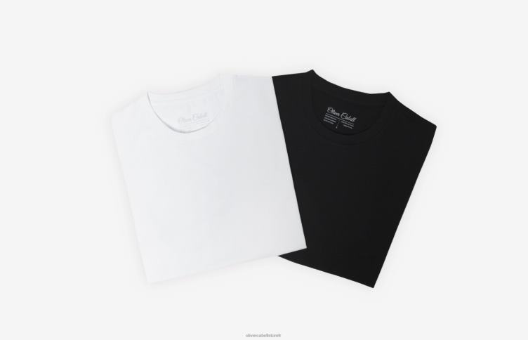 Oliver Cabell Hommes t-shirt à ourlet arrondi 4D0P246 vêtements noir