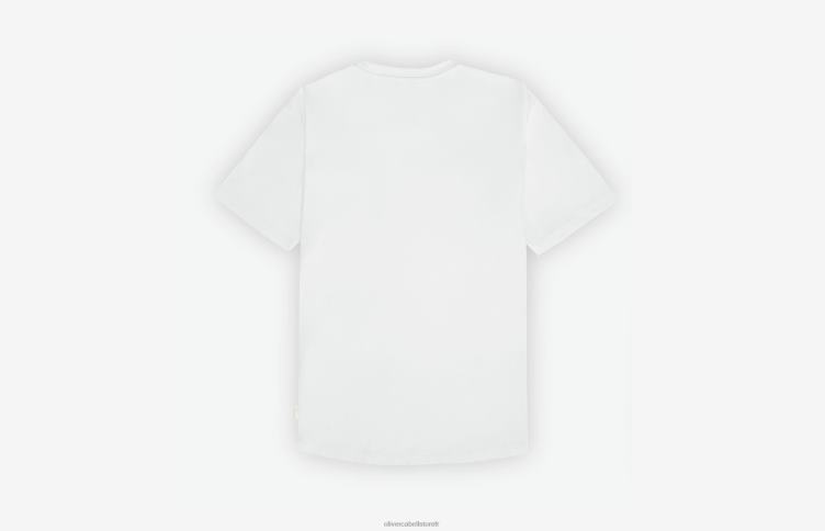 Oliver Cabell Hommes t-shirt à ourlet arrondi 4D0P247 vêtements blanc