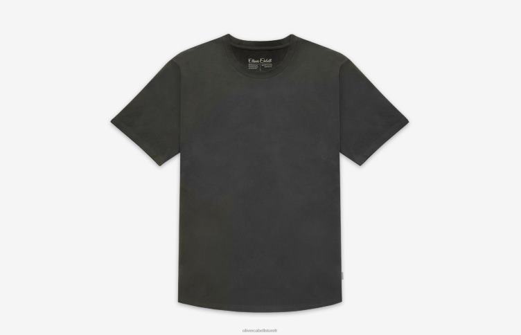 Oliver Cabell Hommes t-shirt à ourlet arrondi 4D0P248 vêtements charbon