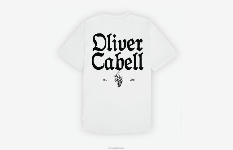 Oliver Cabell Hommes tee-shirt de vigne 4D0P245 vêtements blanc